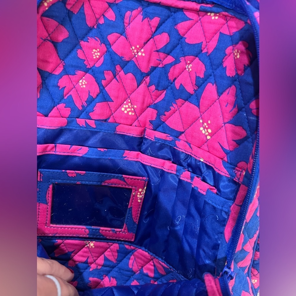 Vera Bradley Women's Signature Cotton Campus Tech Backpack, Art Poppies - Picture 12 of 16